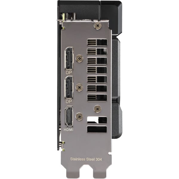 ASUS Dual Radeon RX 9060 XT 16 GB GDDR6 (Black, EU) display connector bracket with HDMI and DisplayPort outputs
