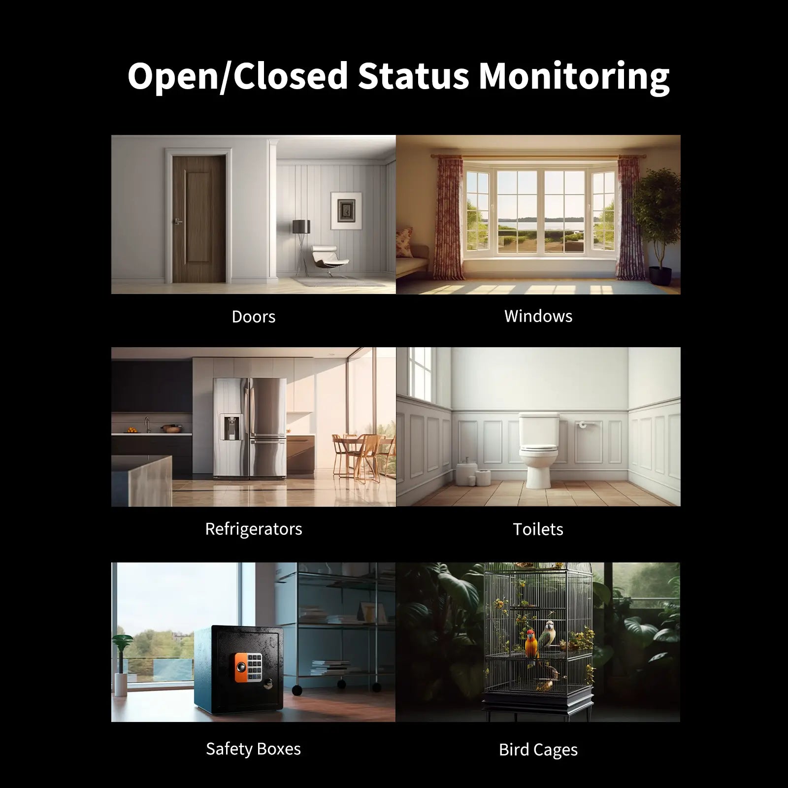 Aqara Door and Window Sensor P2 Matter over Thread (White) — Open and closed monitoring scenarios