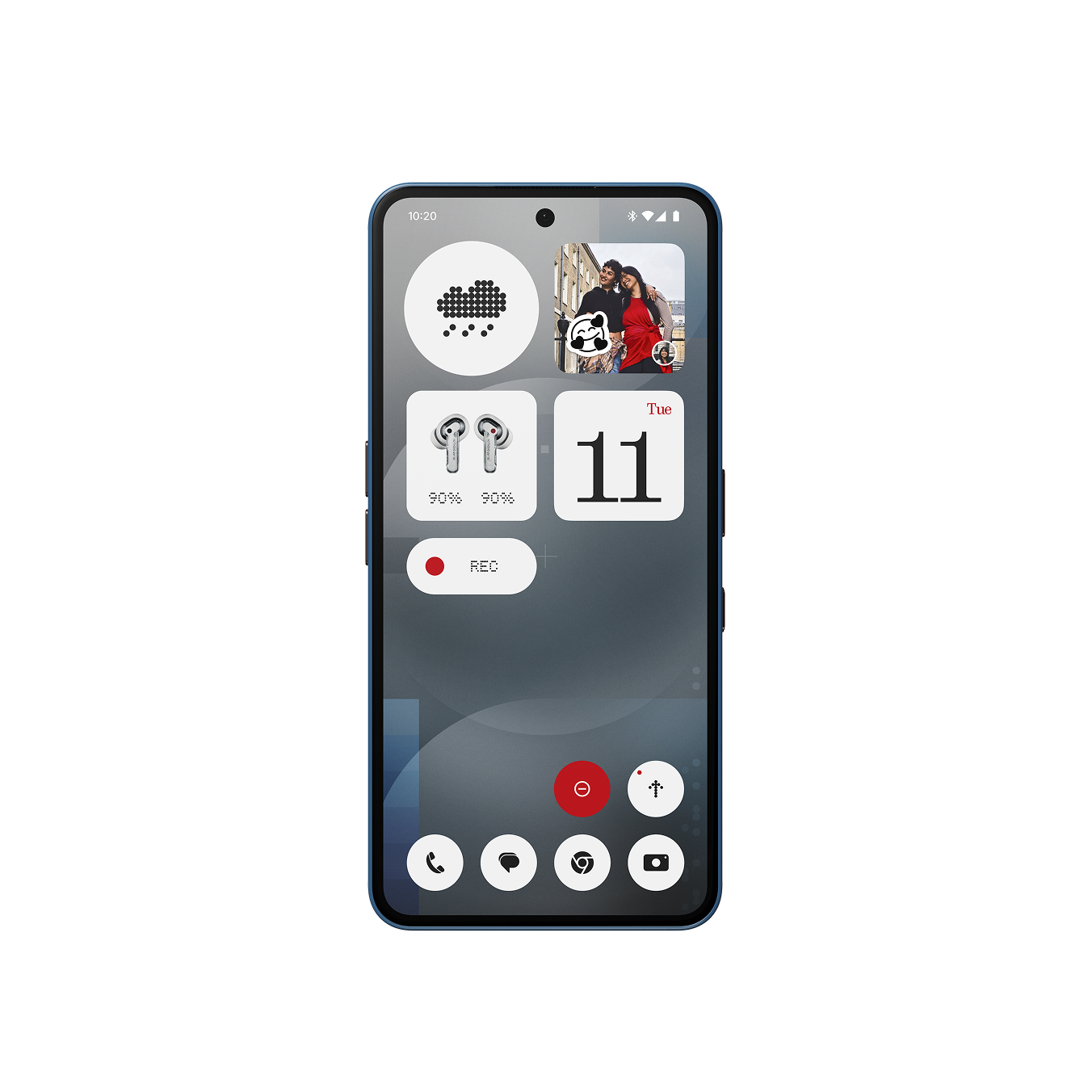 Nothing Phone (3a) Blue — front view