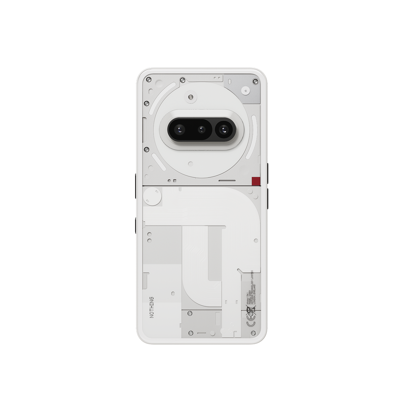 Nothing Phone (3a) White — rear view