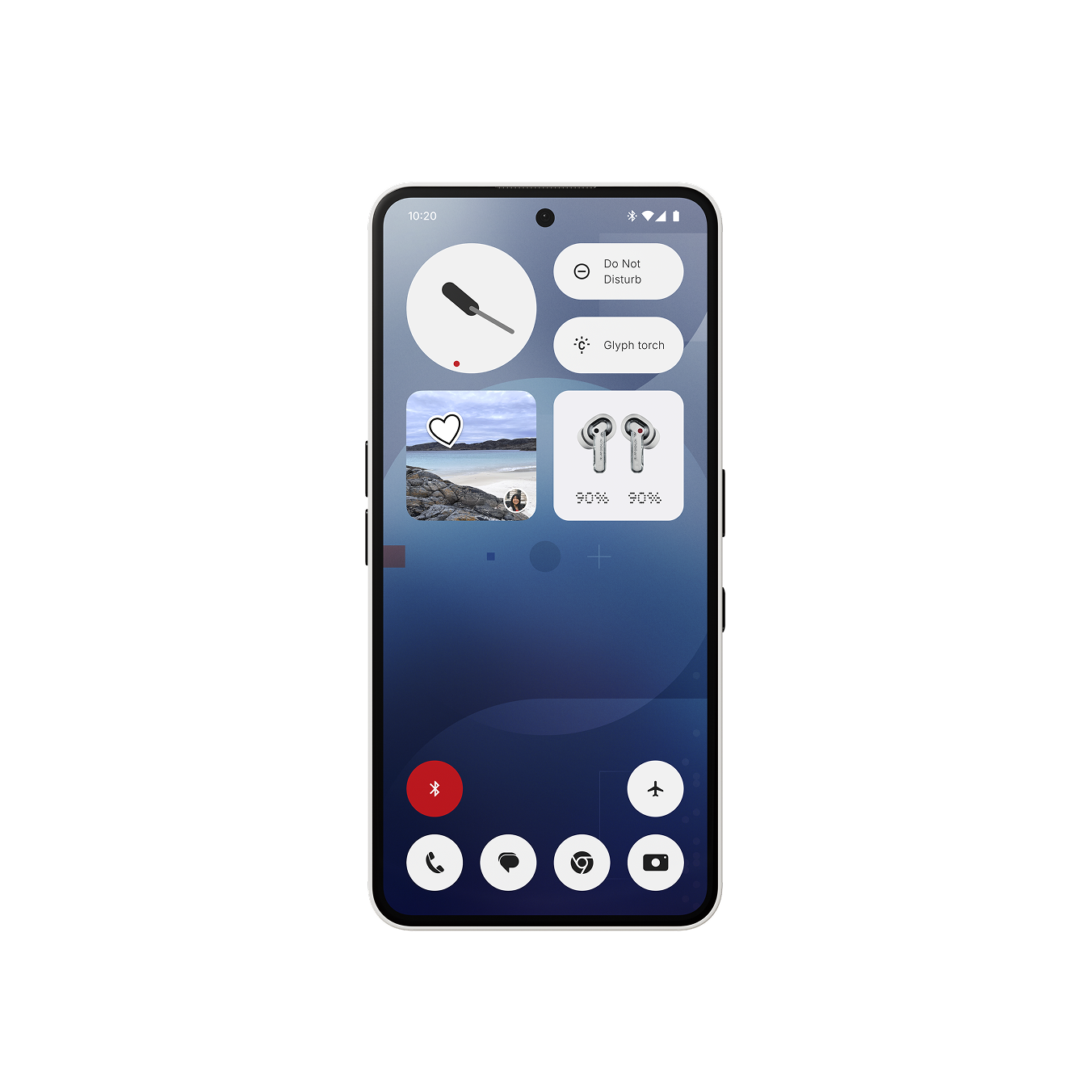 Nothing Phone (3a) White — front view