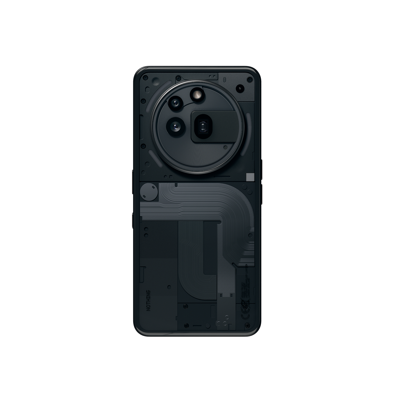 Nothing Phone (3a) Pro Black — rear view