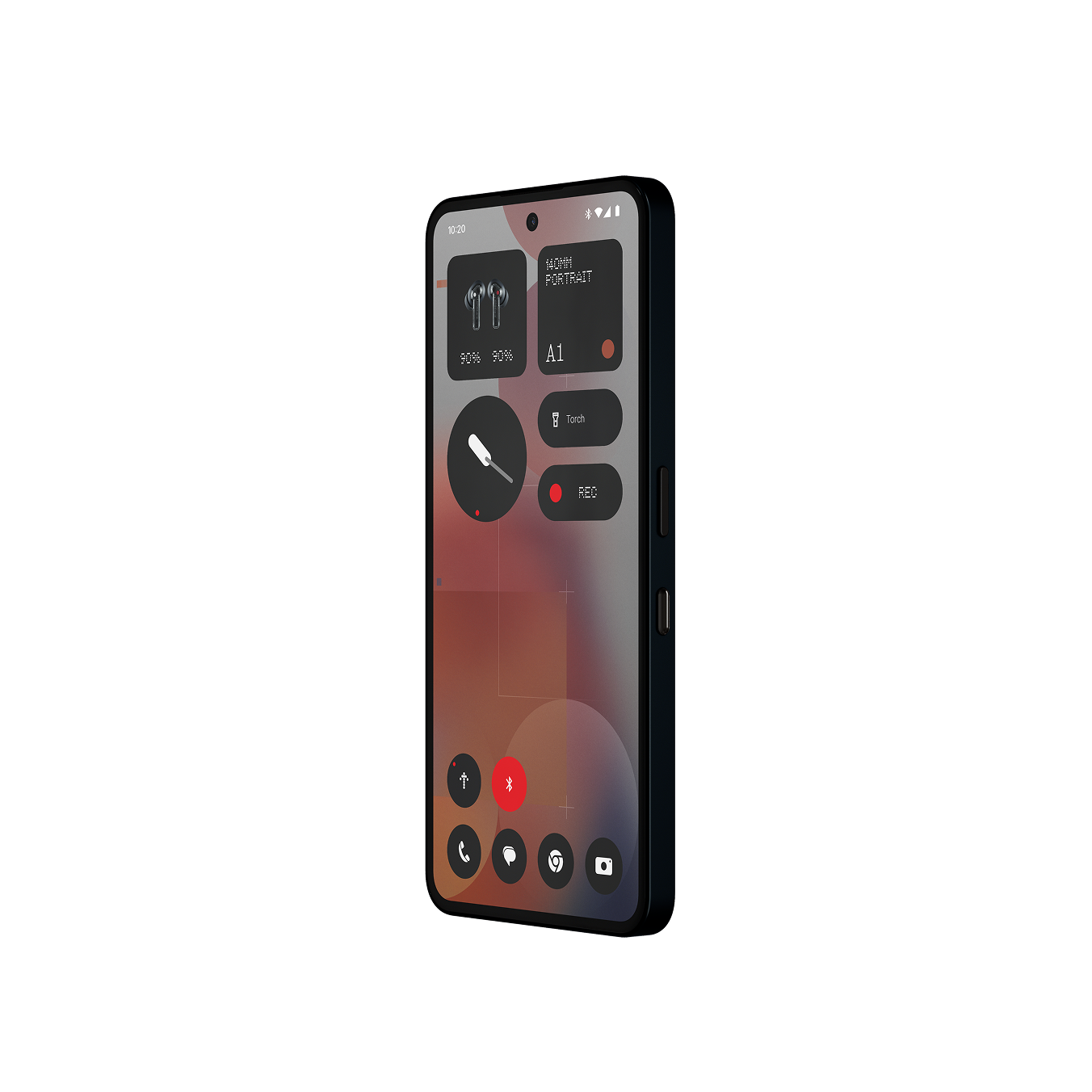Nothing Phone (3a) Pro Black — left angle view