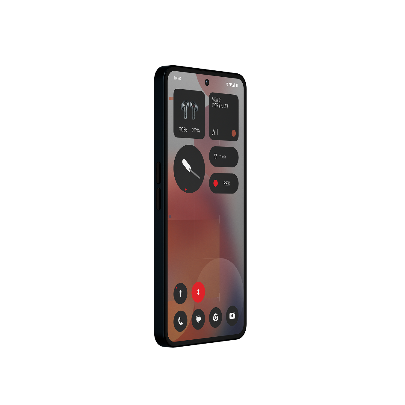 Nothing Phone (3a) Pro Black — right angle view