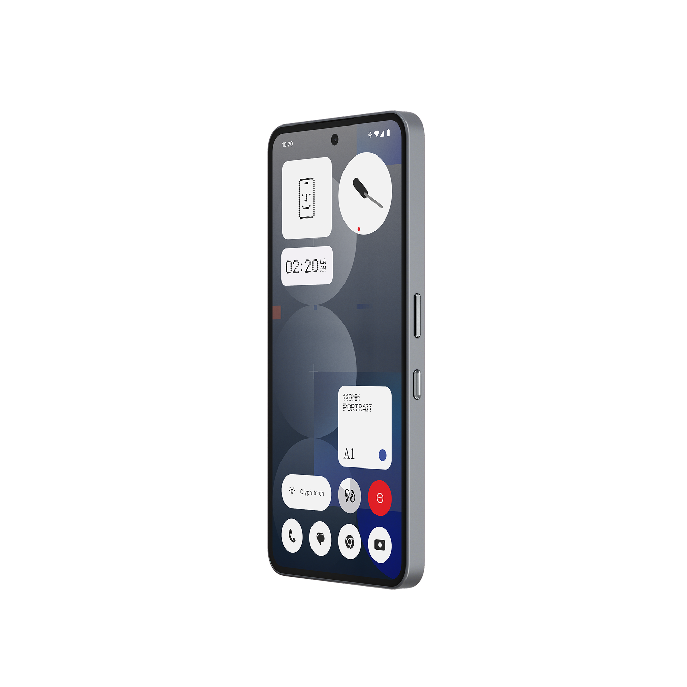 Nothing Phone (3a) Pro Grey — left angle view