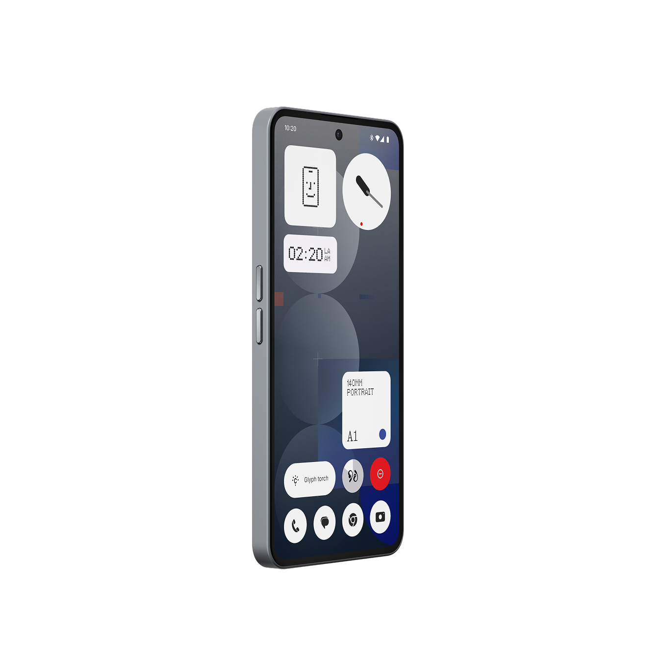 Nothing Phone (3a) Pro Grey — right angle view