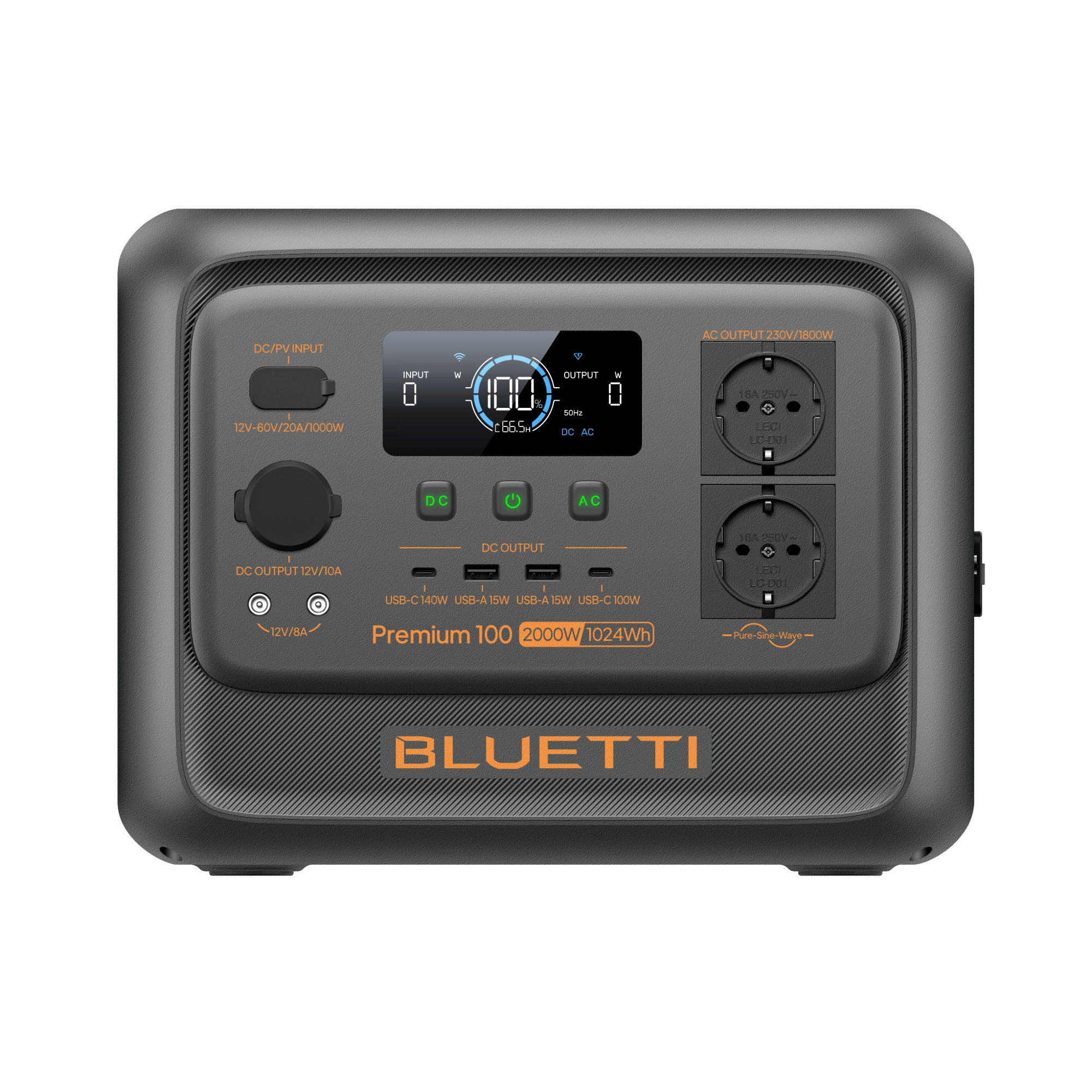 BLUETTI Premium 100 V2 EU, straight front view