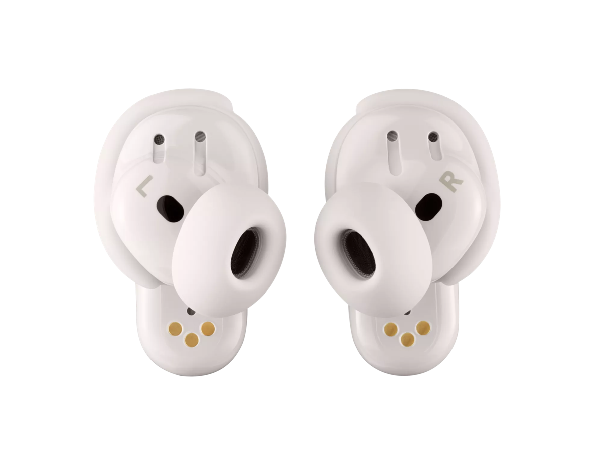 Bose QuietComfort Ultra Earbuds White Smoke in lifestyle view