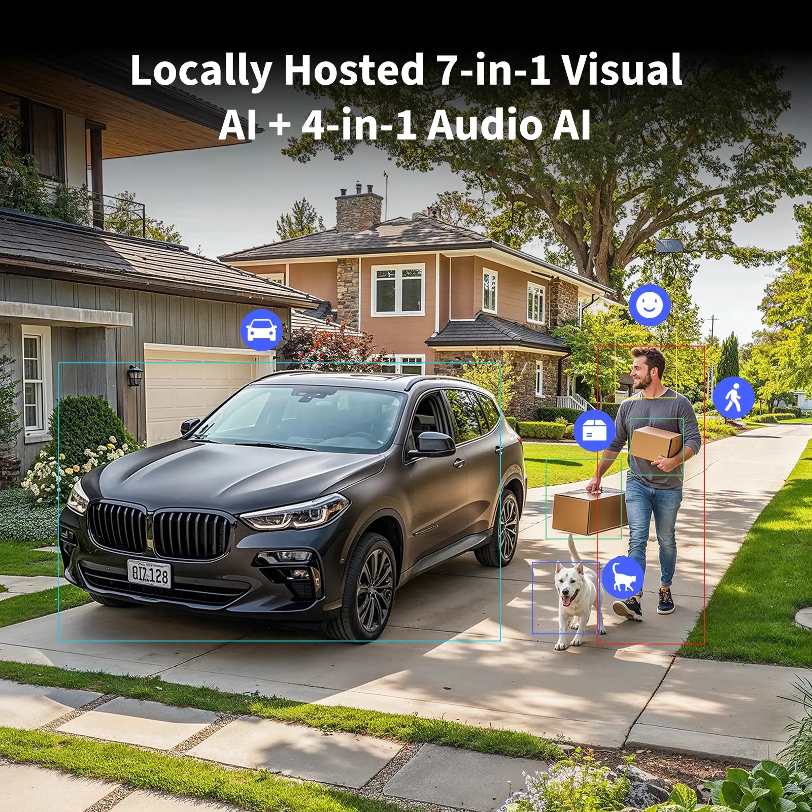 Aqara Camera Hub G5 Pro Wi-Fi (Gray) — Local AI recognition illustration