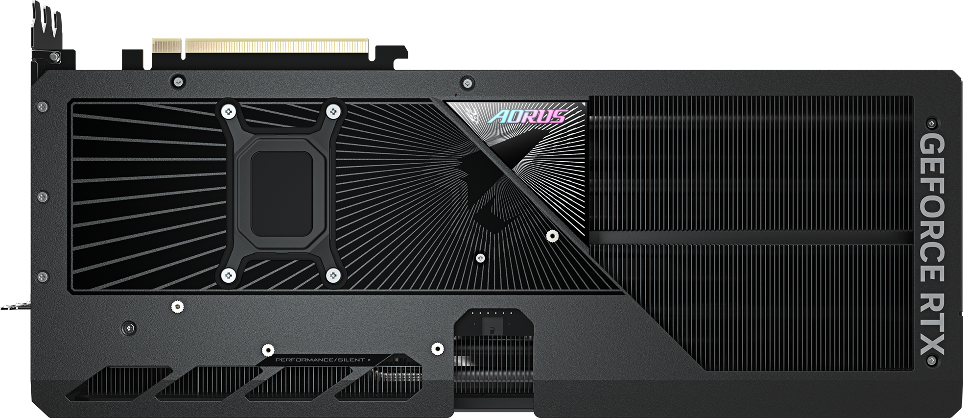 GIGABYTE AORUS GeForce RTX 5080 MASTER 16G Graphics Card — Rear backplate view