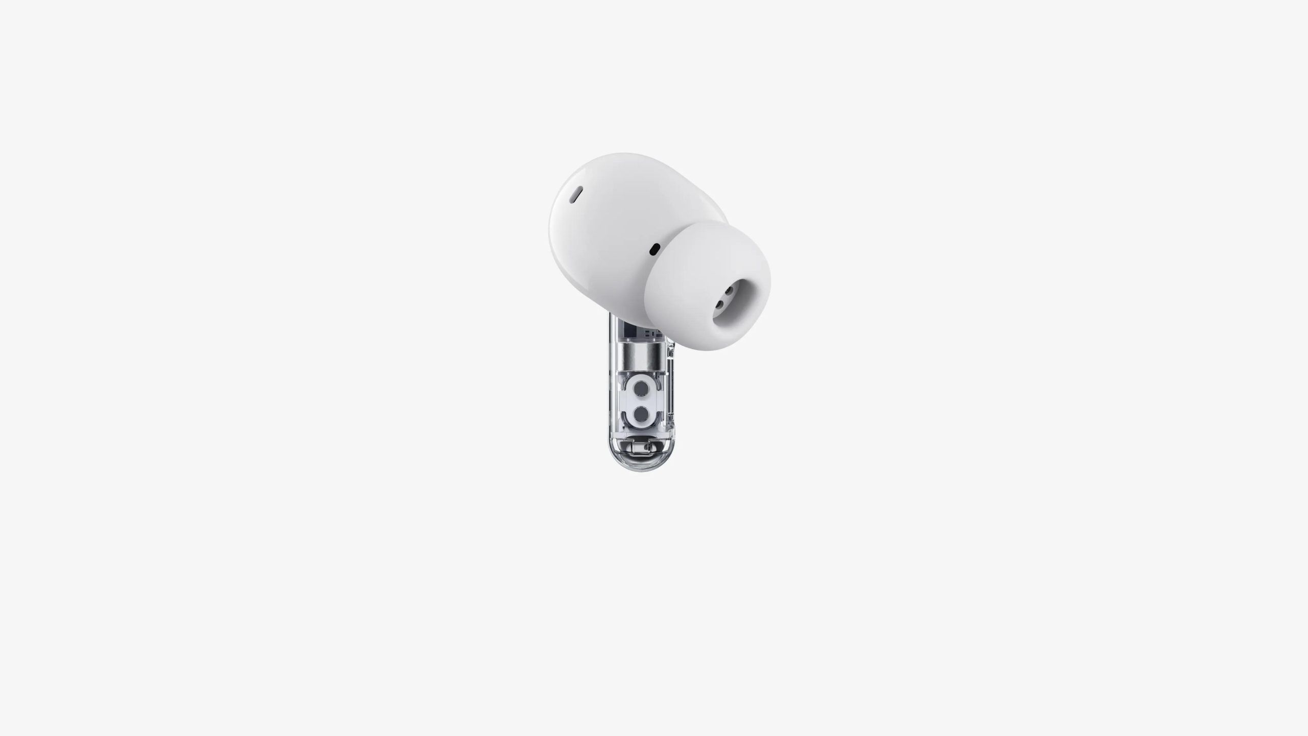Nothing Ear (3a) (White, EU), ear tip and inner earbud view