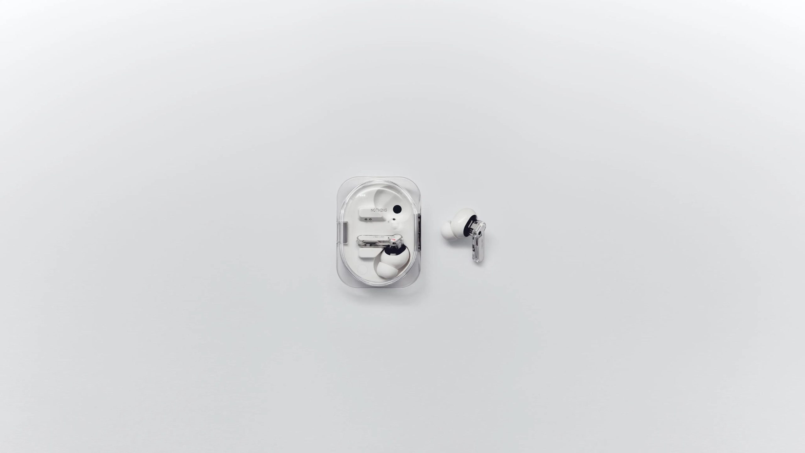 Nothing Ear (3a) (White, EU), earbuds and charging case