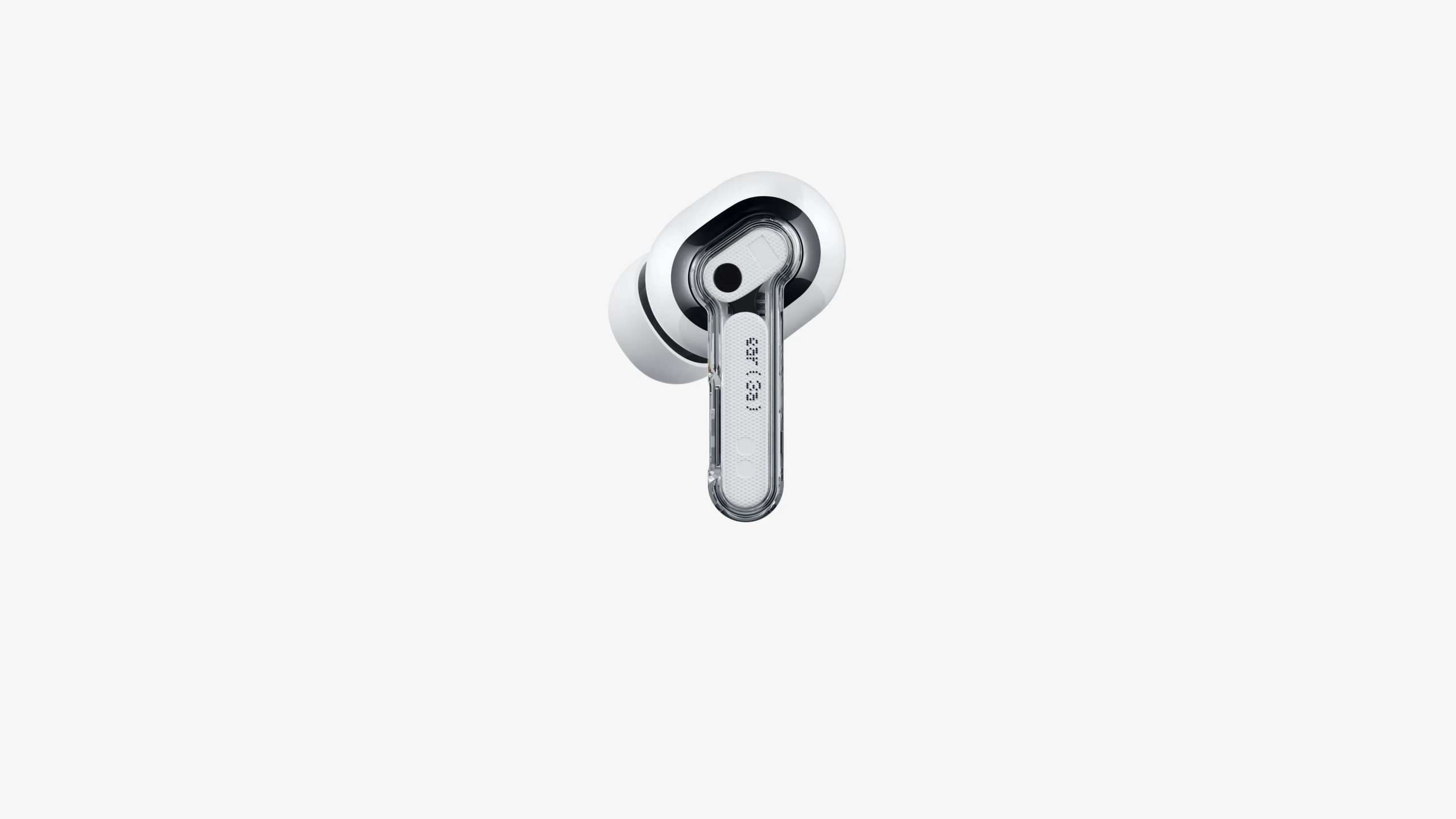 Nothing Ear (3a) (White, EU), right earbud close-up