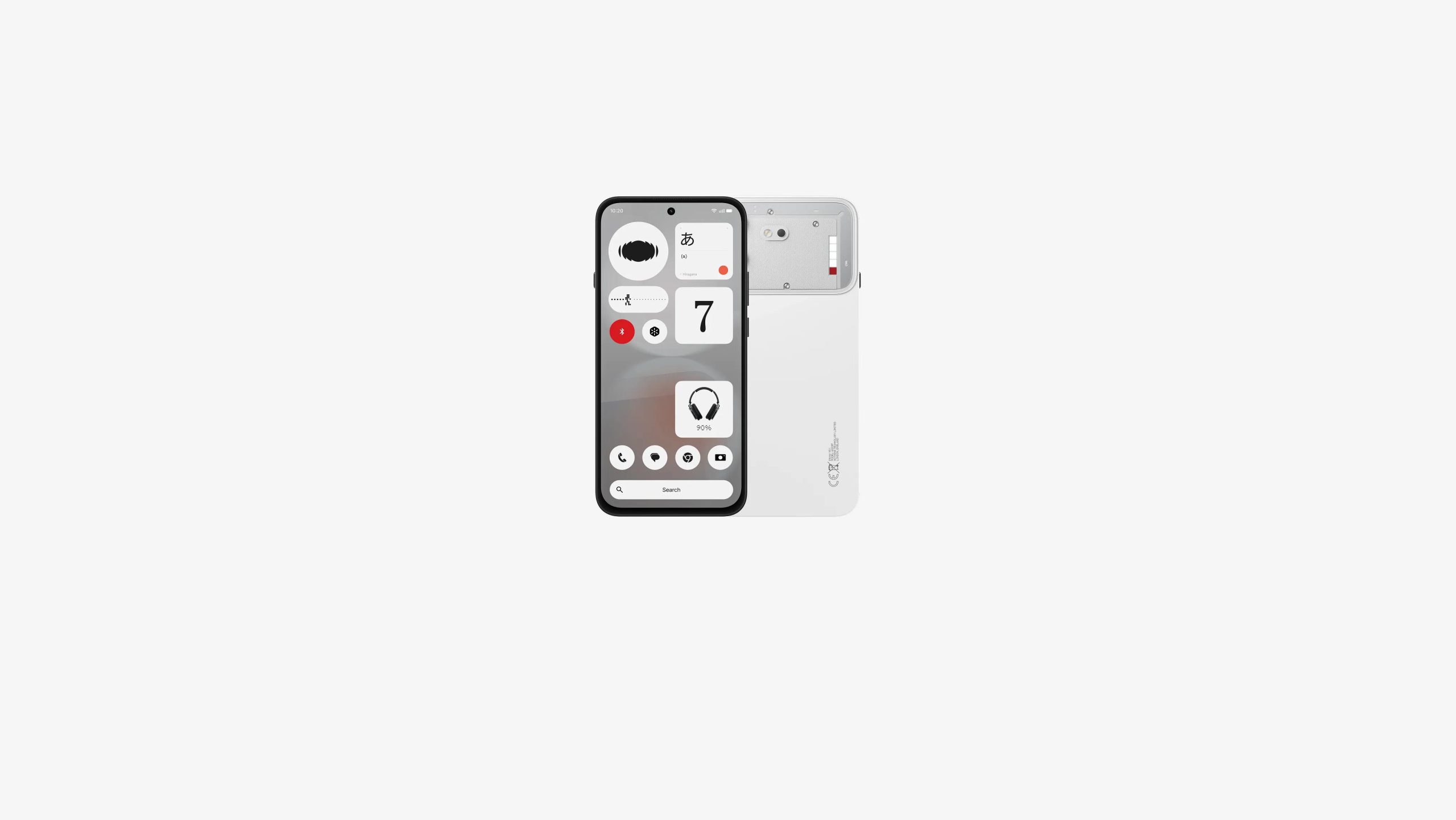 Nothing Phone (4b) 8GB/128GB (White, EU), front and rear overview