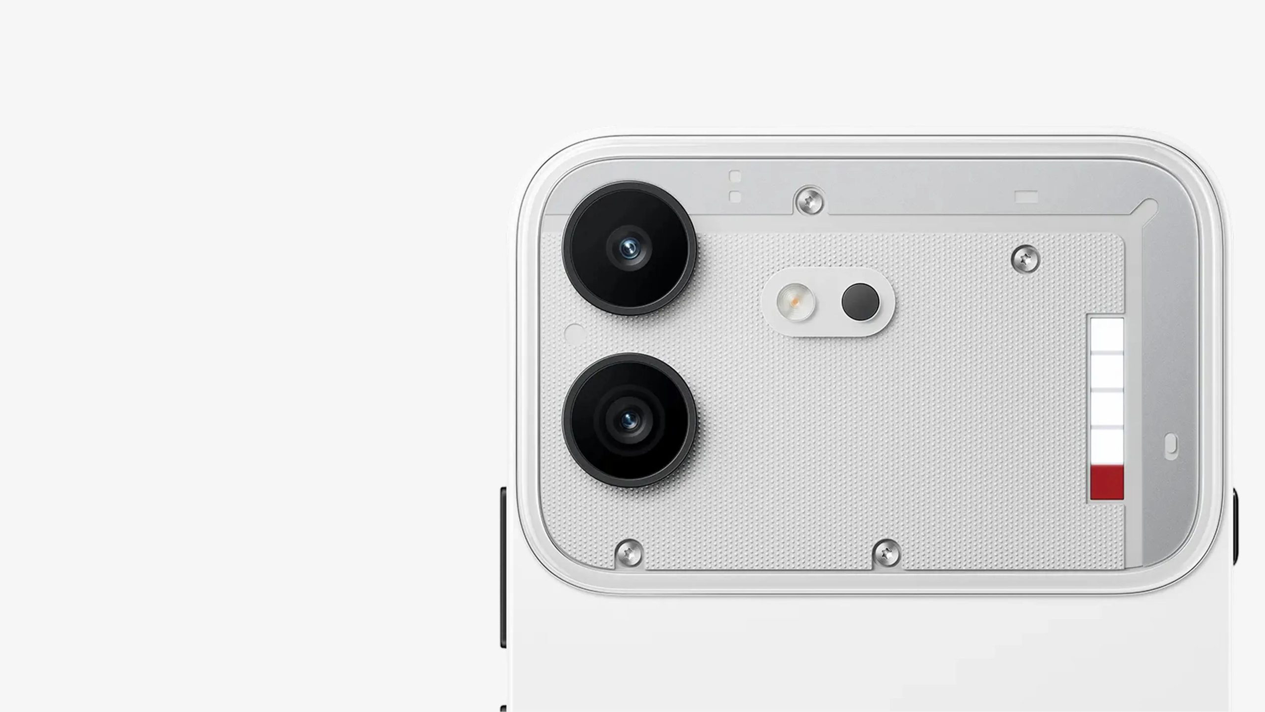 Nothing Phone (4b) 8GB/128GB (White, EU), upper rear design