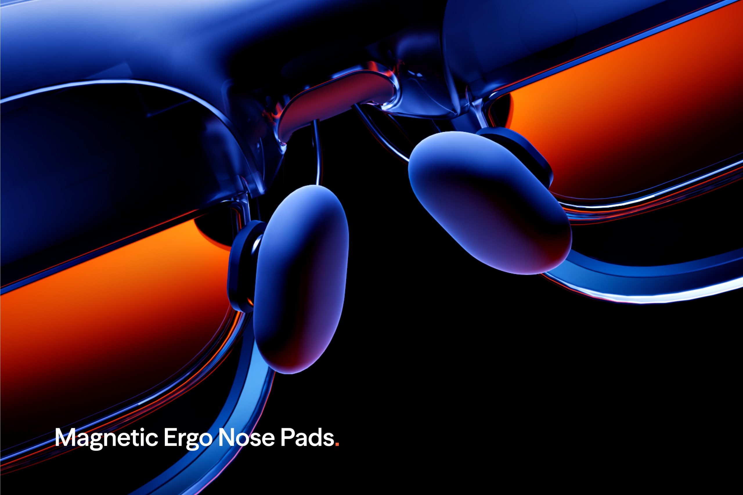 VITURE Luma Pro XR Glasses Jet Black (Regular) — Magnetic nose-pad detail