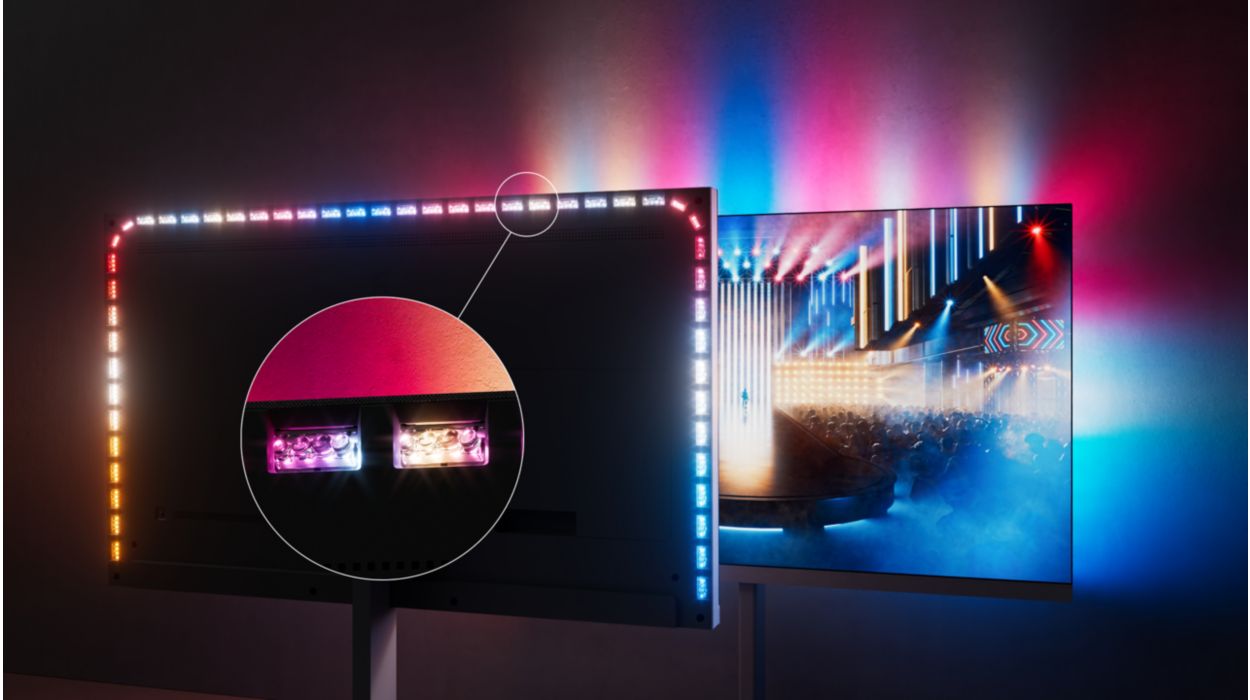 Philips OLED+ 65OLED959/12 Ambilight Plus demonstration