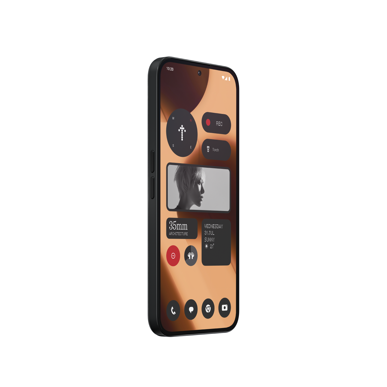 Nothing Phone (2a) Plus Black — left angle view