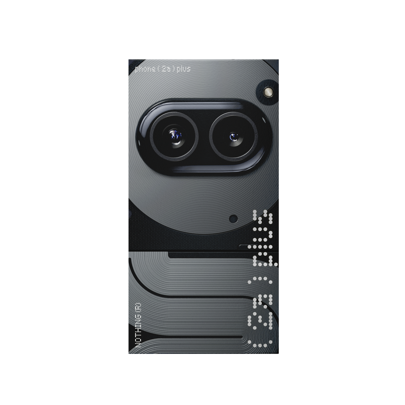 Nothing Phone (2a) Plus Black — rear camera close-up