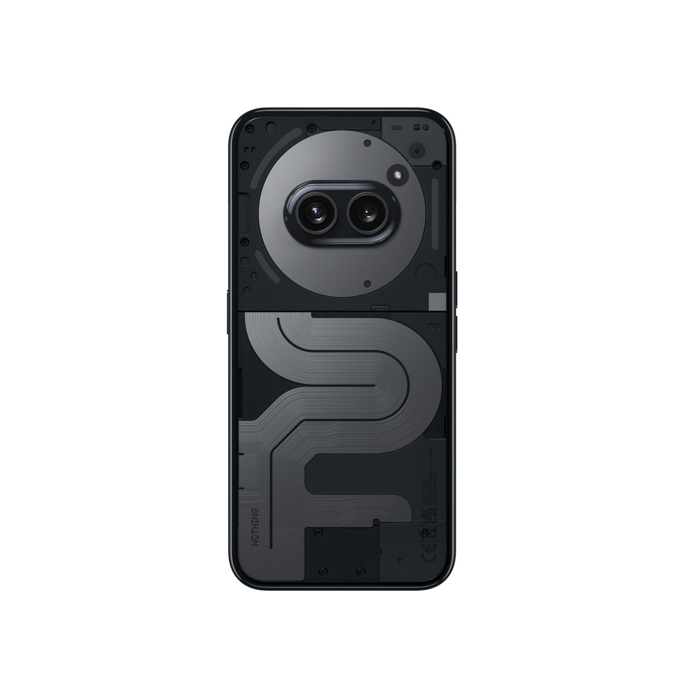 Nothing Phone (2a) Plus Black — rear view