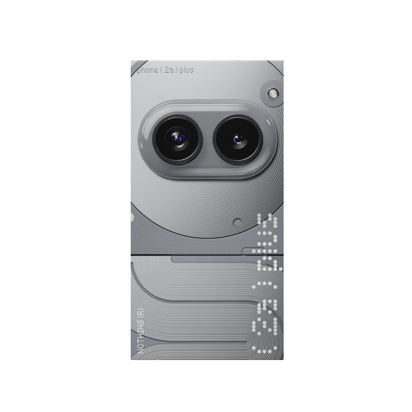 Nothing Phone (2a) Plus Grey — rear camera close-up