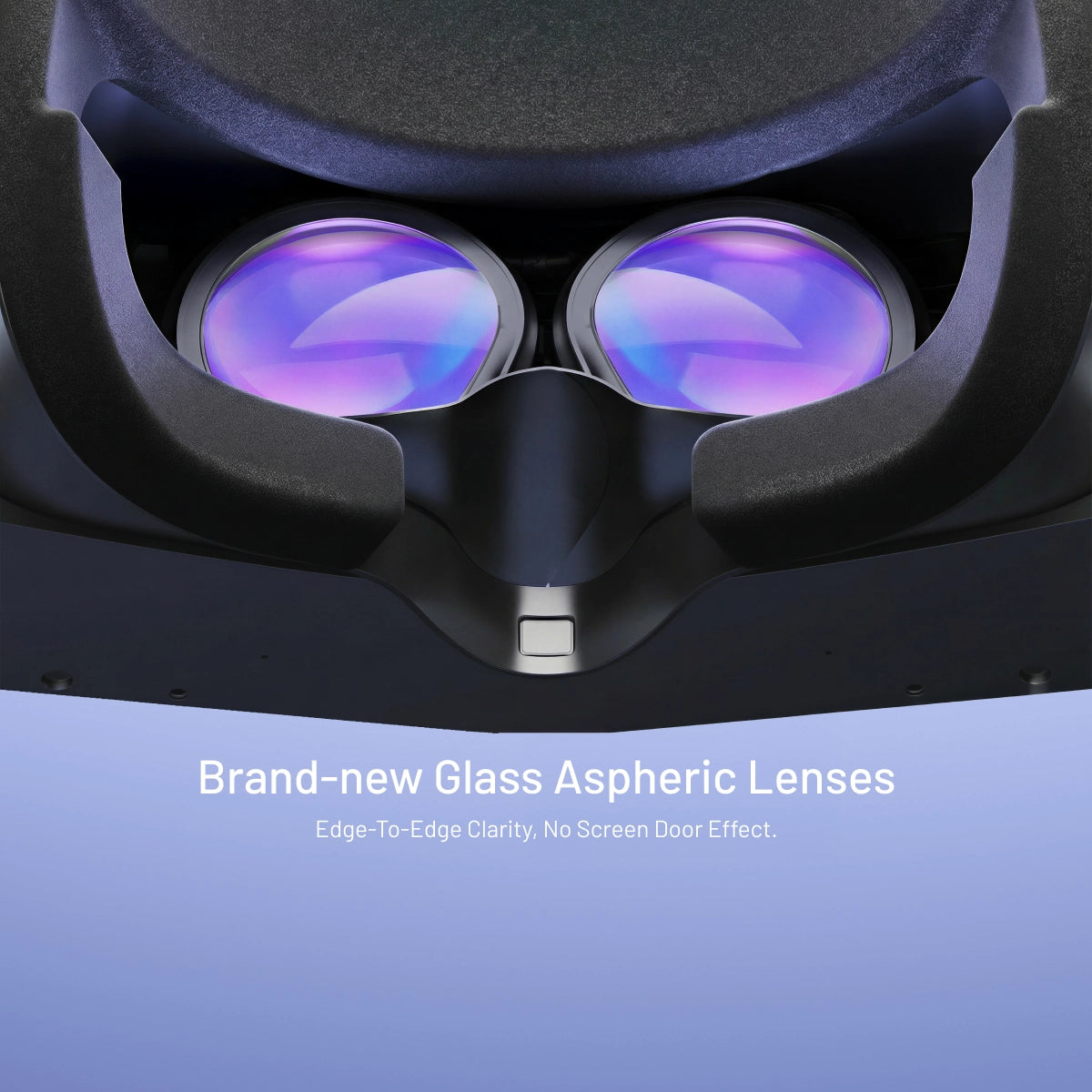 Pimax Crystal Light PC VR Headset (with Controllers) — inner lenses close-up