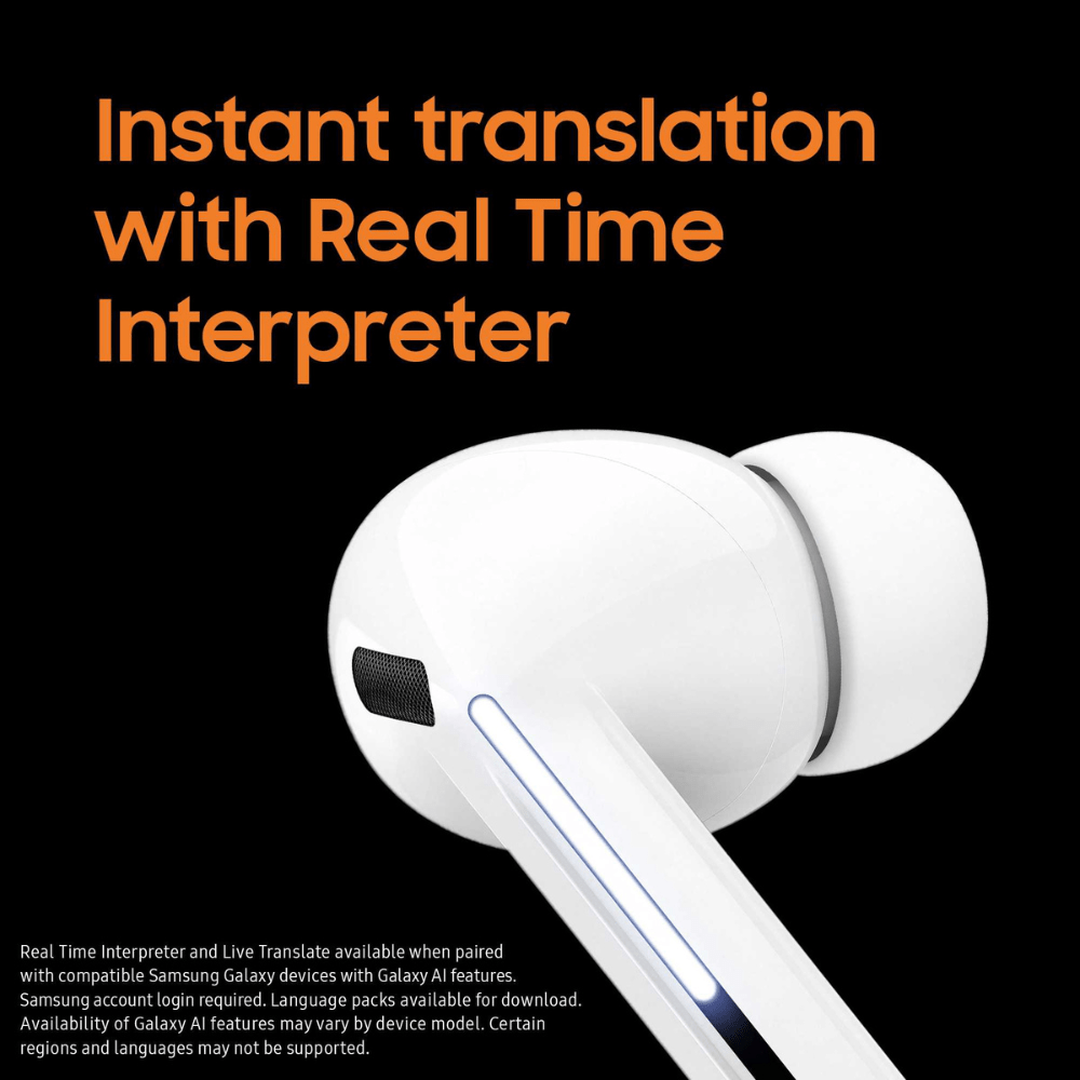Samsung Galaxy Buds3 Pro White real-time Interpreter feature