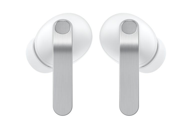 Samsung Galaxy Buds4 Pro White целиком, белый фон