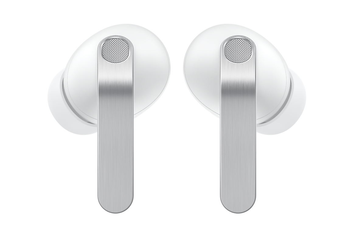 Samsung Galaxy Buds4 Pro White целиком, белый фон