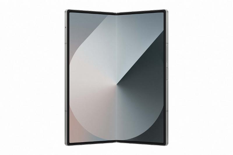 Samsung Galaxy Z Fold6 Silver Shadow EU, partly open main display view
