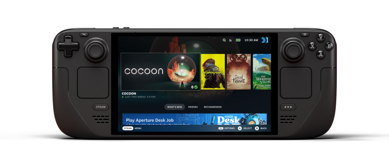 Steam Deck OLED целиком, вид спереди