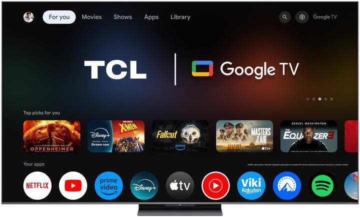 TCL 65C8K 65-inch QD-Mini LED TV front view
