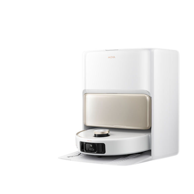 MOVA V50 Ultra Complete Robot Vacuum (White) — robot and station