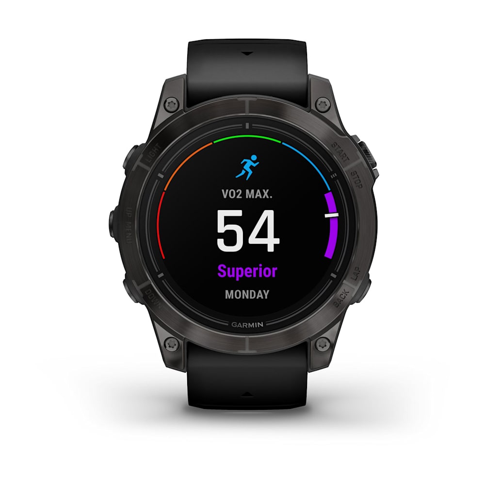Garmin epix Pro Gen 2 Sapphire 47mm black carbon grey — Right three-quarter view