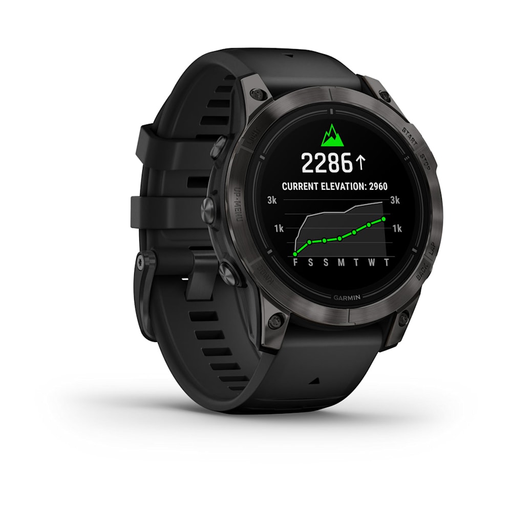 Garmin epix Pro Gen 2 Sapphire 47mm black carbon grey — Front map screen