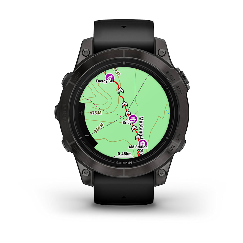 Garmin epix Pro Gen 2 Sapphire 47mm black carbon grey — Side profile