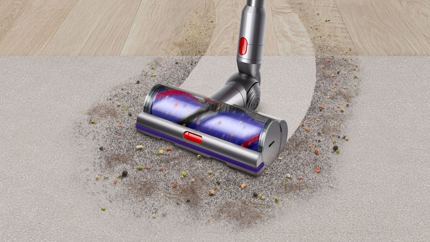 Dyson V15 Detect Absolute (Nickel) — carpet cleaning