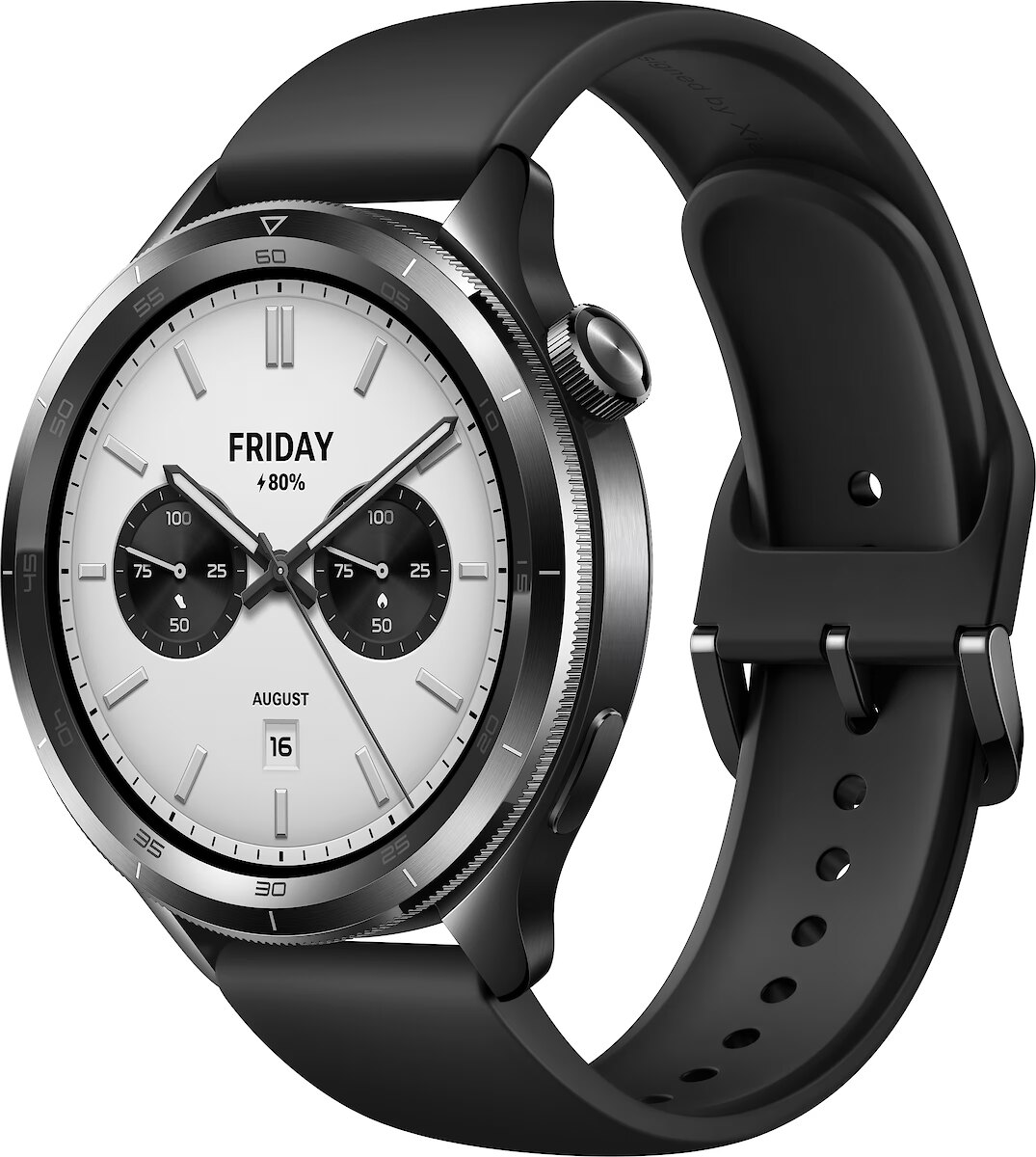 Xiaomi Watch S4 Black, front-right angled view