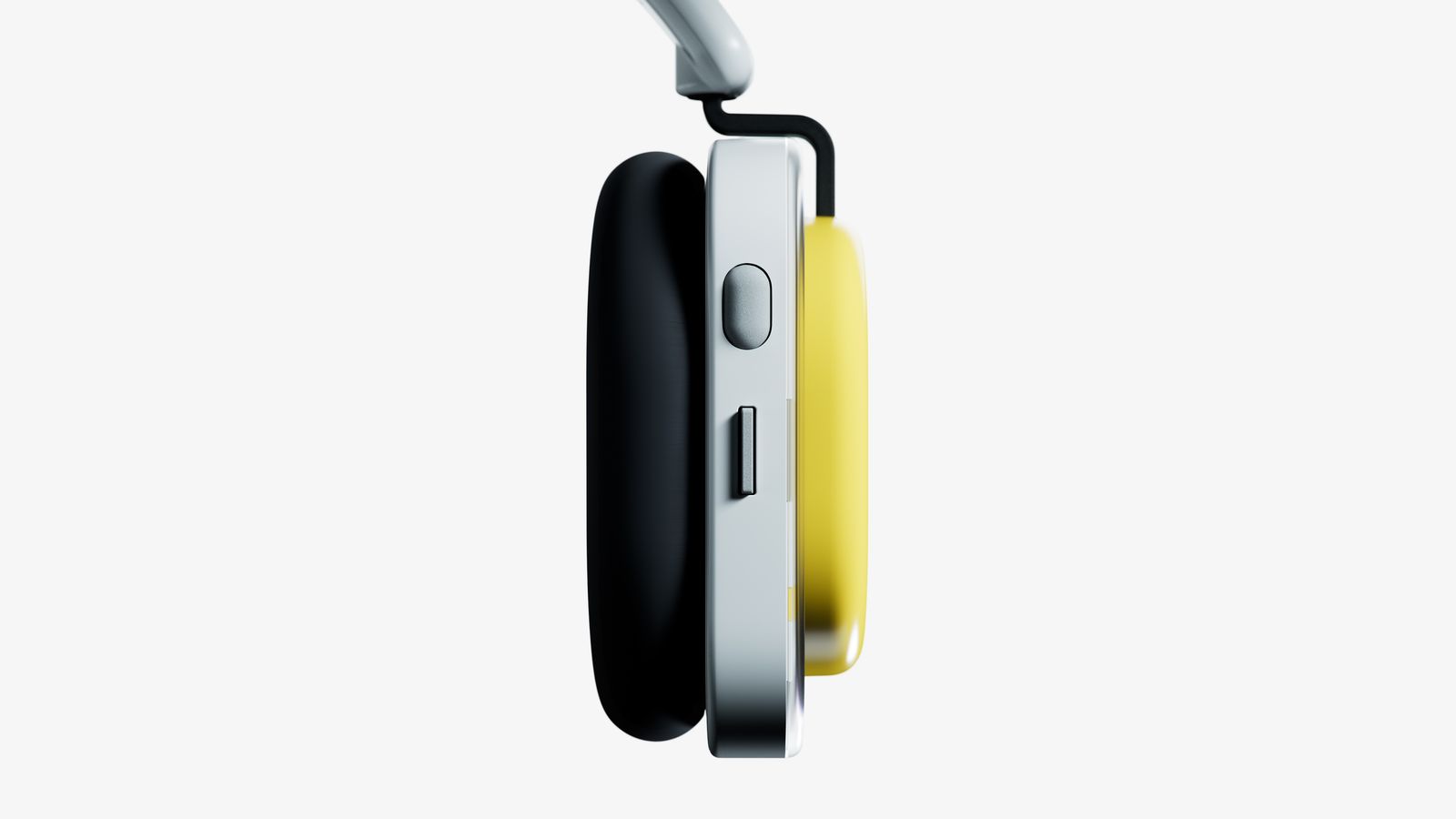 Nothing Headphone (a) Wireless ANC Headphones (Yellow) — Earcup side profile