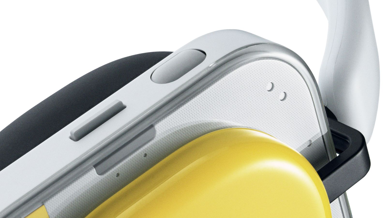 Nothing Headphone (a) Wireless ANC Headphones (Yellow) — Tactile control close-up