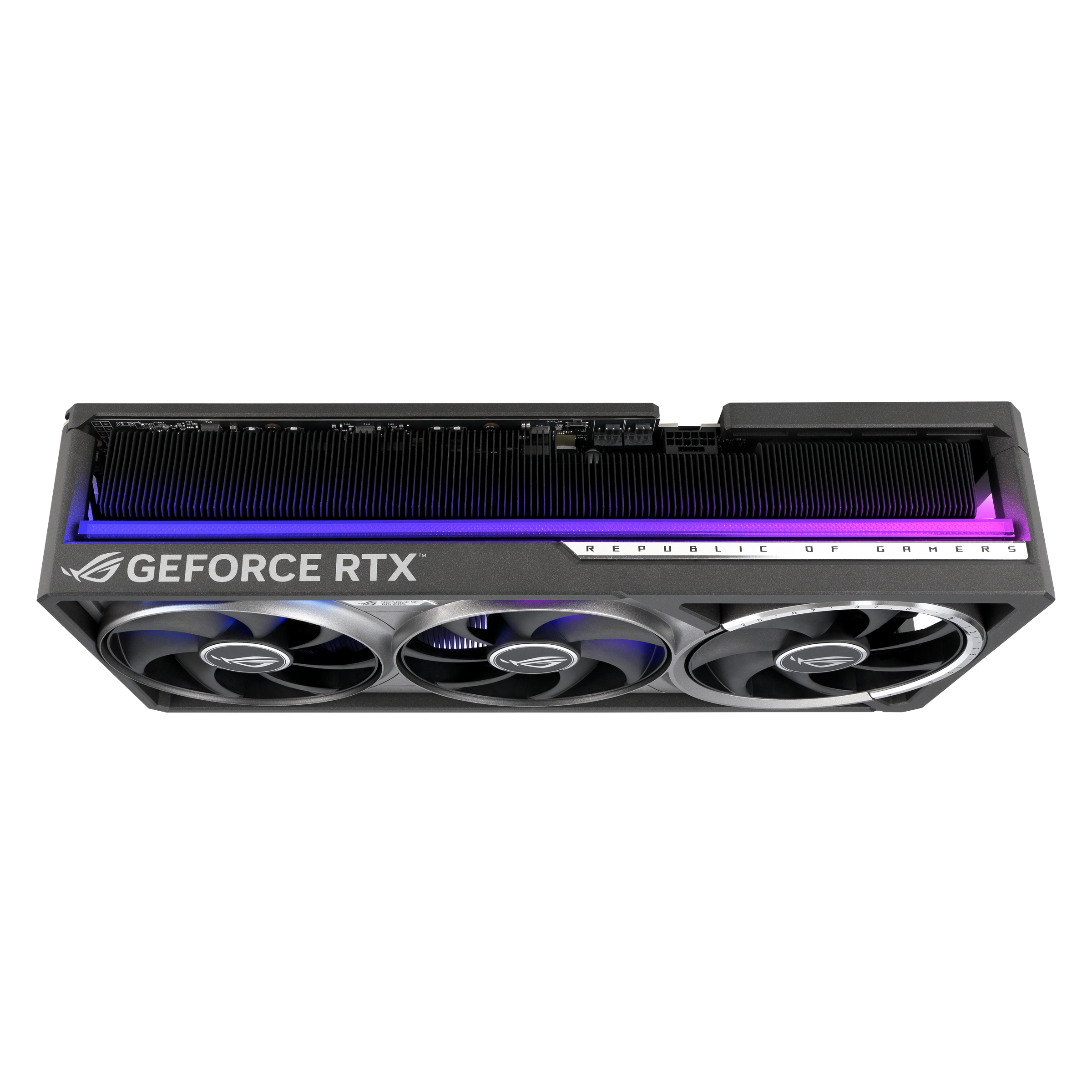 ASUS ROG Astral RTX 5090 OC 32GB Black / Grey, top edge and RGB lighting