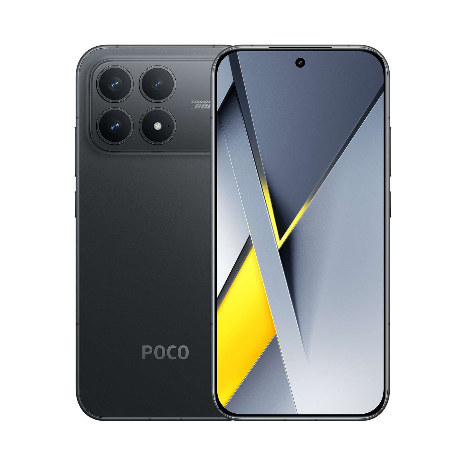 POCO F8 Pro Black — Front and rear view