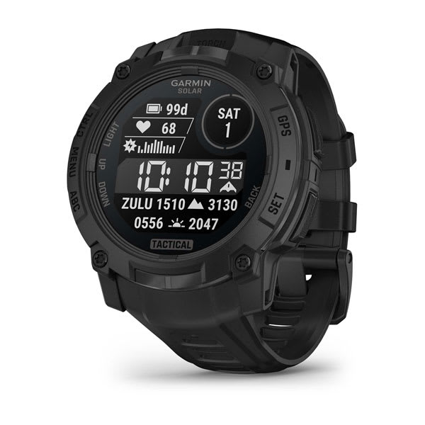 Garmin Instinct 3 Solar Tactical Edition 50mm (Black) — Angled product view