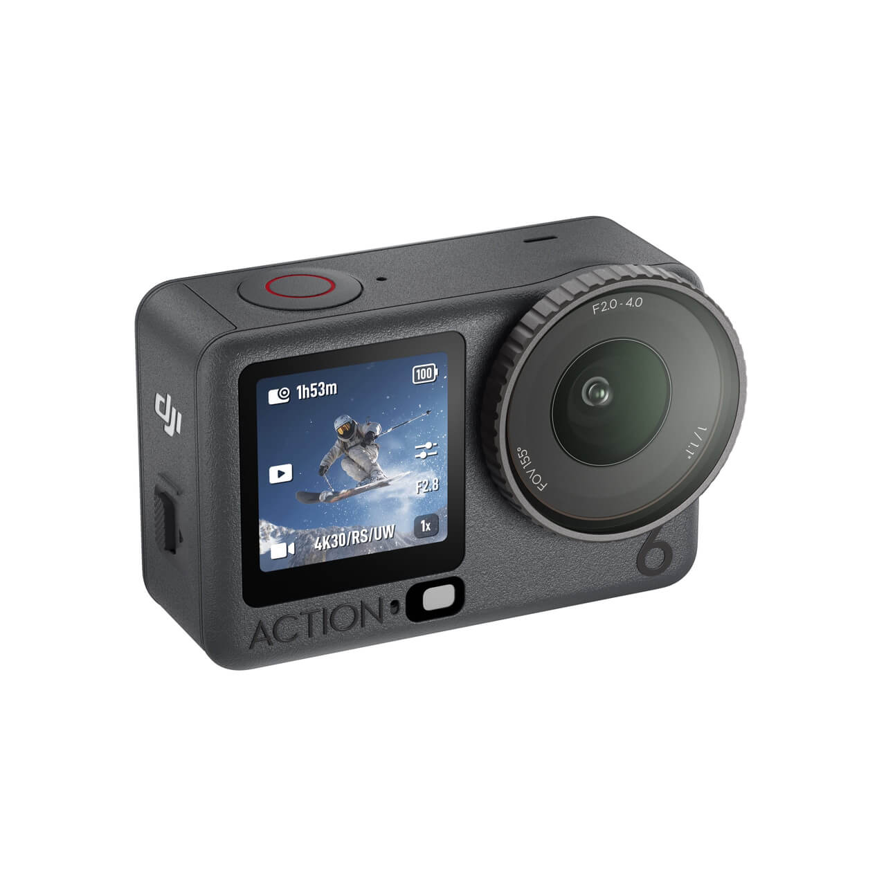 DJI Osmo Action 6 — Angled rear touchscreen view
