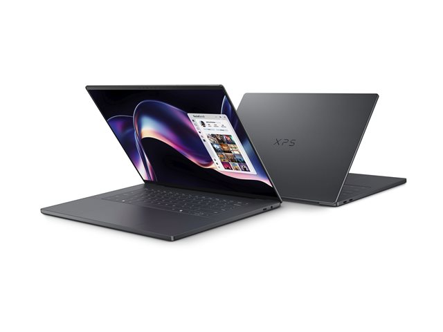 Dell XPS 16 DA16260 Magnetite front and rear product views