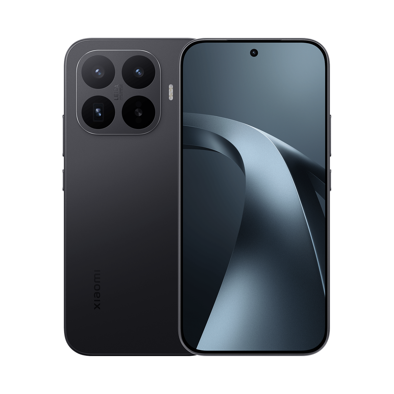 Xiaomi 17T Black — Straight front and rear view