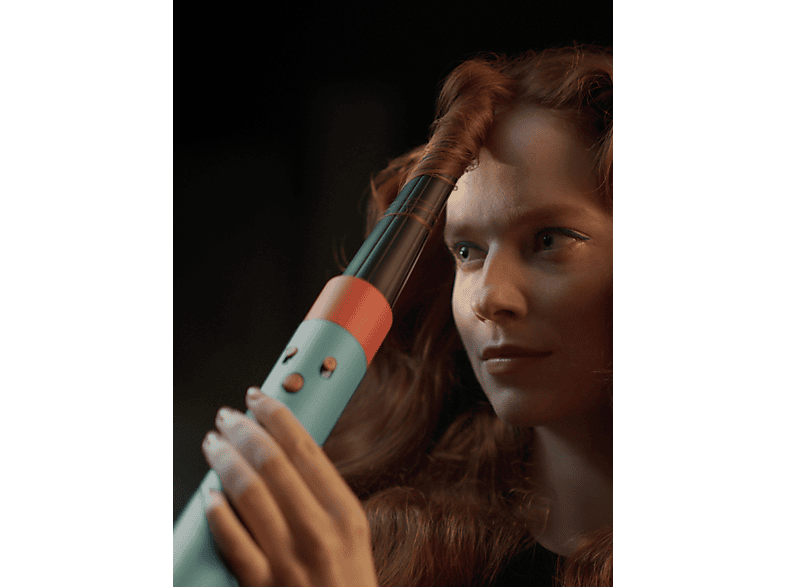 Dyson Airwrap i.d. Ceramic Patina/Topaz styling close-up with conical barrel