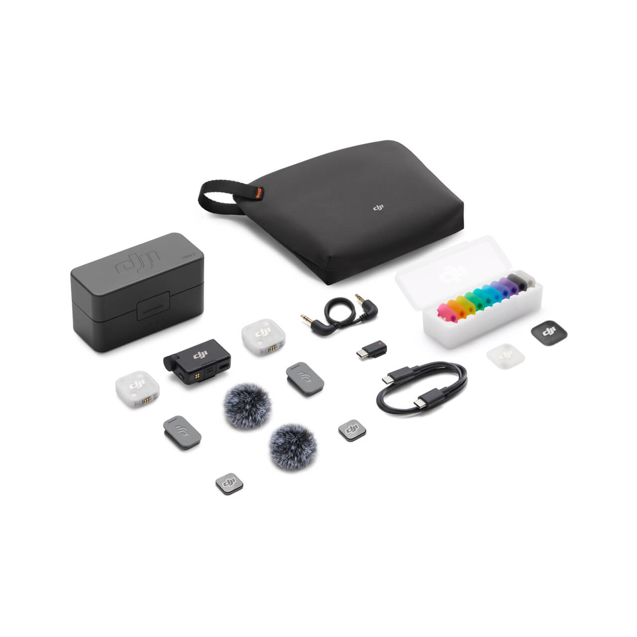 DJI Mic Mini 2 kit — Complete 2 TX + 1 RX kit with charging case