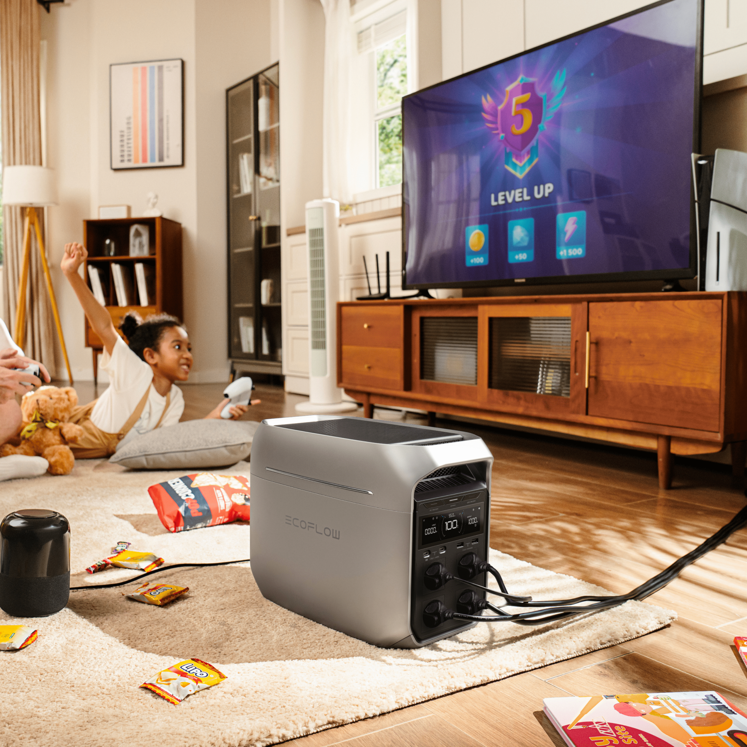 EcoFlow DELTA 3 EU — power station in a living room