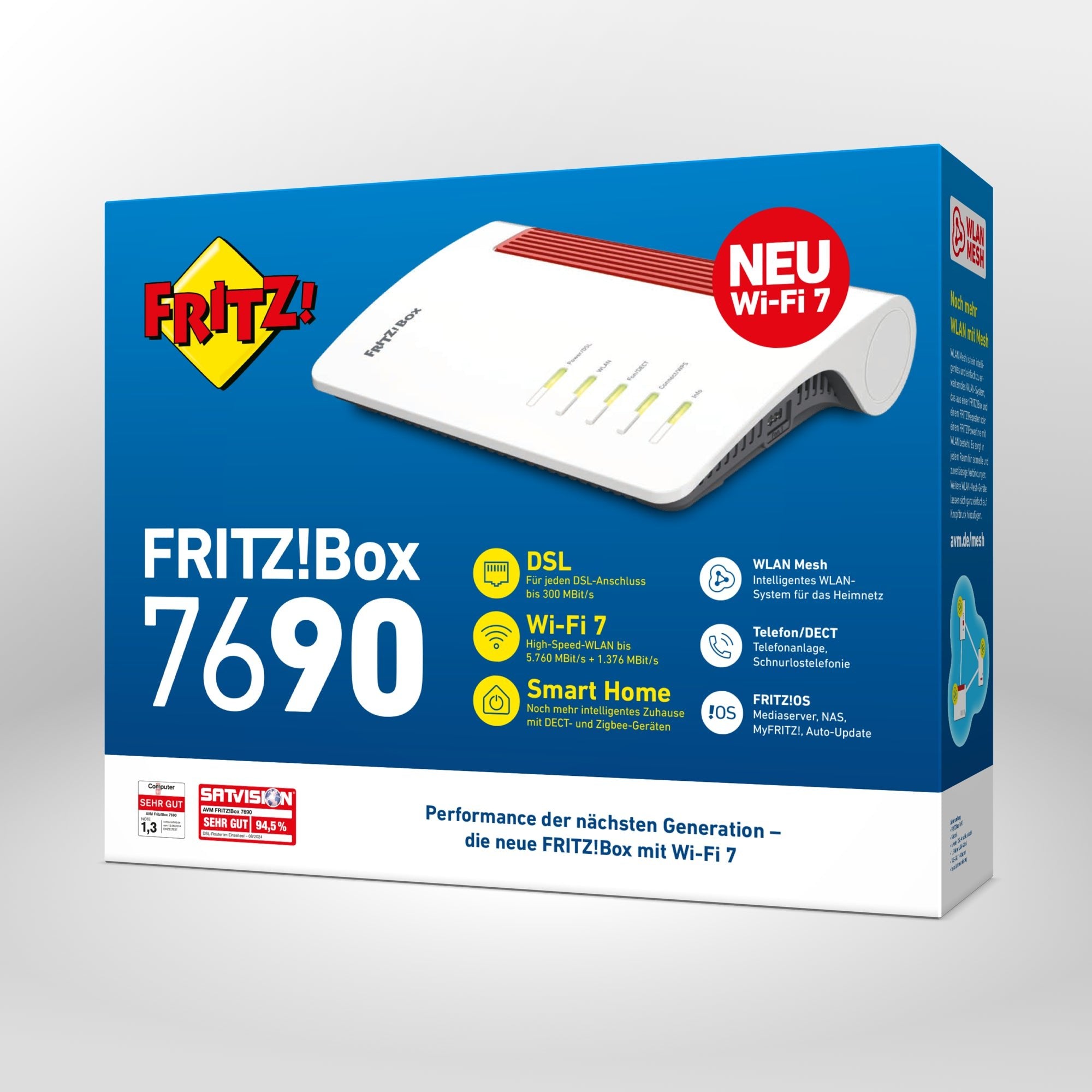 AVM FRITZ!Box 7690 DSL Wi-Fi 7 Router — German retail box